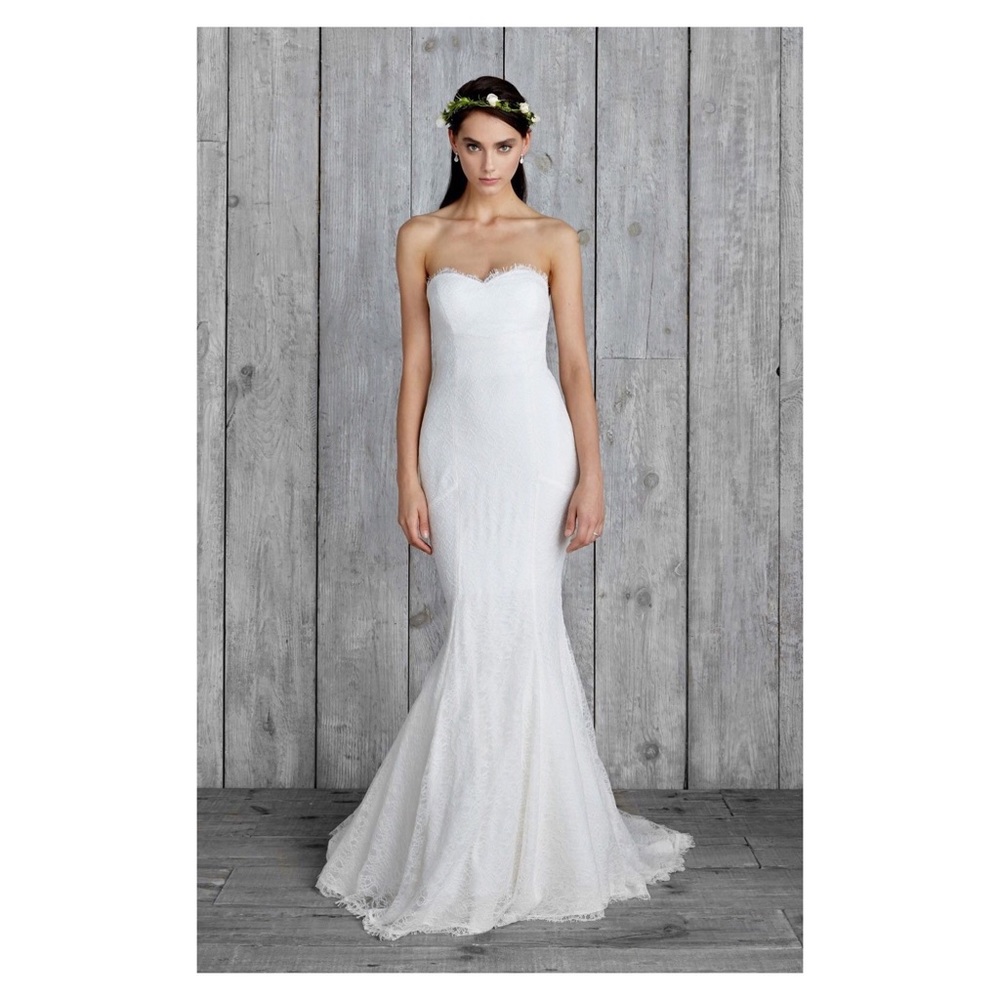 BHLDN Nicole Miller Perry mermaid bridal gown sz10